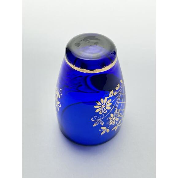 1960s Murano-Style Bohemian Venetian 6-Piece Cobalt Blue Decanter Cordial Set - Picture 13 of 13